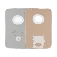 Noukie's F&O Slabbetje - 2 Stuks - Badstof 