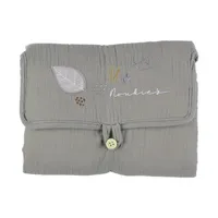 Noukie's F&O Verschoonmatje - Mousseline/Badstof - Kaki 