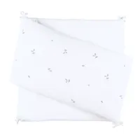 Noukie's F&O Bedomrander Met Borduursel - Mousseline - Wit 