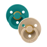 BIBS Fopspenen Rond - 2 Stuks - Size 1 - Taupe / Scuba