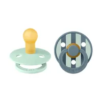 BIBS Studio Colour Fopspenen - 2 Stuks - Size 2 - Block Nordic Mint/ Petrol