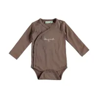 Babylook Overslag Romper - Mt. 44-48 - Deep Taupe