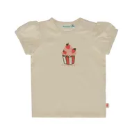 Babylook Strawberries T-Shirt Korte Mouw - Maat 50 - Buttercream 