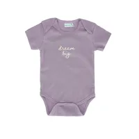 Babylook Romper Korte Mouw Rib - Maat 62 - Lavender Gray 