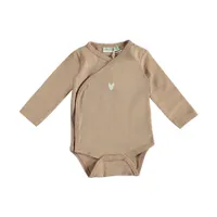 Babylook Overslag Romper - Mt.44-48 - Warm Taupe