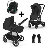 Cybex Kinderwagen Eos Lux BLK Moon Black Incl. Aton B2 i-Size & Adapter