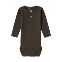 Name It Button Romper - Kab NOOS - Delicioso Melange