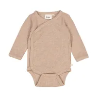 Feetje The Magic is in You Rib Wikkelromper – Mt. 74 - Taupe Melange