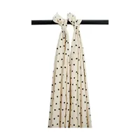 Meyco Baby Sweet Heart Swaddle - 2-pack - Soft Sand/Black - 120x120 cm