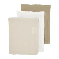 Meyco Uni Washand - Hydrofiel Pre-Washed - 3-Pack - Offwhite/Soft Sand/Taupe