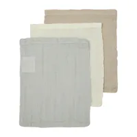 Meyco Uni Washand - Hydrofiel Pre-Washed - 3-Pack - Offwhite/Light Grey/Sand