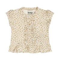 Dirkje T‑shirt - Maat 74 - Leopard Off-white