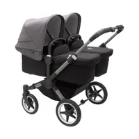 Bugaboo Donkey 5 Tweelingwagen - Black on Graphite / Grey Melange