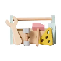 Phoohi Houten Gereedschapskist - 14 delig - Pastelkleur