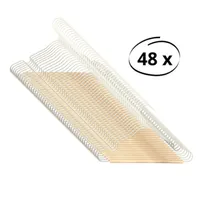 Puck kledinghanger metaal/hout set (48 stuks)