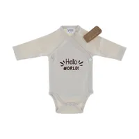 VIB Hello World! Romper - 0-3 Mnd - Beige