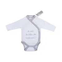 VIB Romper - Je suis le câlin de maman - Wit/Grijs