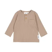 Feetje Let's Go! Longsleeve Rib Shirt - Taupe