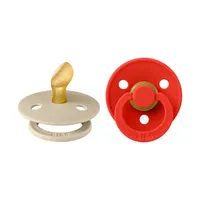 BiBs Colour Fopspeen - Anatomisch - 2 Stuks - 0-6 Mnd - Vanilla / Candy Apple