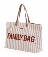 Childhome Family Bag Strepen Nude / Terracotta
