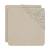Jollein Hoeslaken - 2 Pack - 60 x 120 cm - Jersey - Nougat