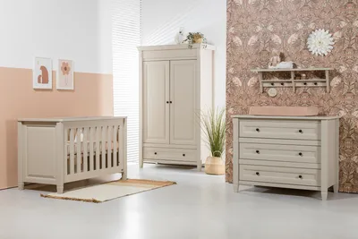 TWF Ledikant 70 x 140 Incl. Juniorzijde - Commode 3 Laden Granada