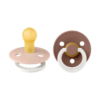 BiBs Colour Fopspeen - Rond - 00-6 Mnd - Blush Glow/Woodchuck Glow