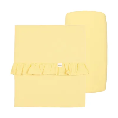 Koeka Faro Wieglaken & Hoeslaken Set Ruffle - Honey 