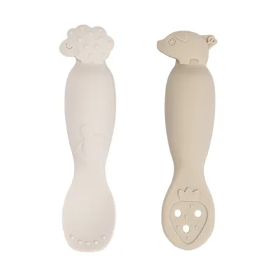 Done By Deer Tiny Farm Oefen Lepel Set - Sand