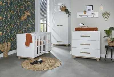 TWF Ledikant 70 x 140 Incl. Juniorzijden - Commode - Hanglegkast Bergen