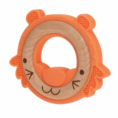 Nûby Hout/Silicone Bijtring Tijger 3mnd+