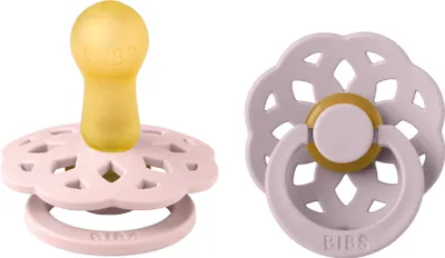 BiBs Boheme Fopspeen - Rond - 2 Stuks - 0-6 Mnd - Blossom/Dusky Lilac 