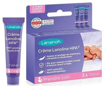Lansinoh Verzorgingscreme 100% Lanoline 3x7ml