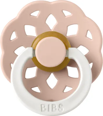 BiBs Boheme Glow In The Dark Fopspeen - Rond - 6-18 Mnd - Blush
