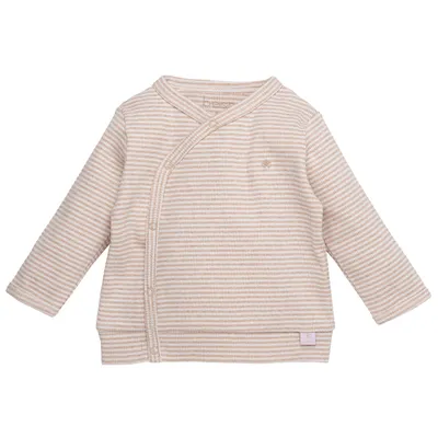 BESS T-Shirt Overslag Pinstripe Sand 
