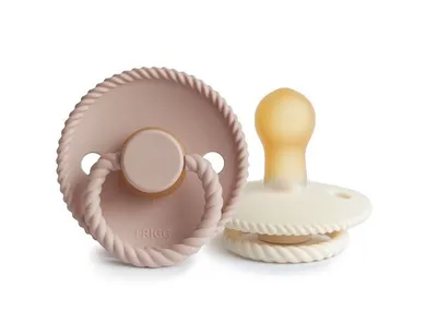 Frigg Fopspeen Rope Blush/Cream T26-18mnd (2 stuks)