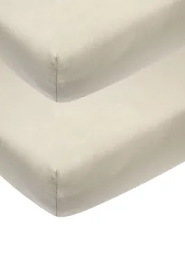 Meyco Co-Sleeperhoeslaken Jersey Sand 50x90cm 2-Pack