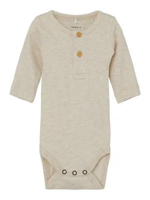 Name It Romper Kab Button Peyote Melange