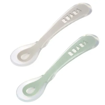 Beaba Lepelset - 2 Delig - Velvet Grey/Sage Green