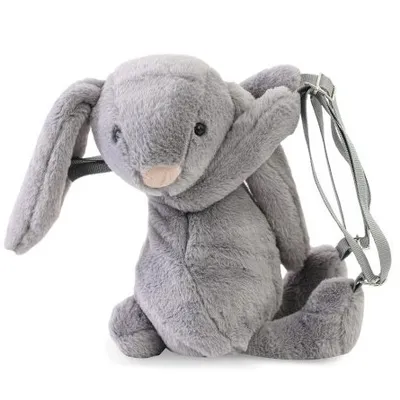 Babyjem Kinderrugzak Pluche Konijn Grijs