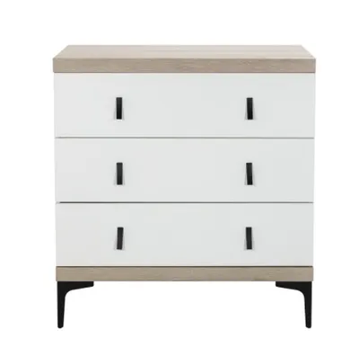 Interbaby Commode 3 Laden Strips Wit