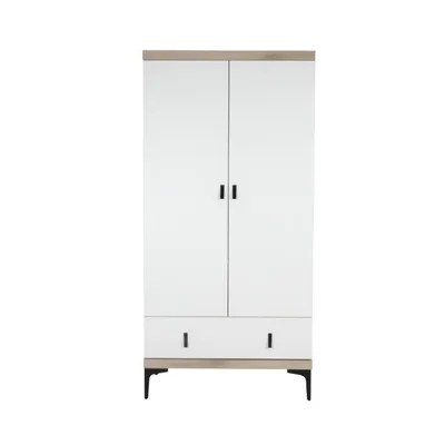 Interbaby Hanglegkast 2-Deurs Strips Wit