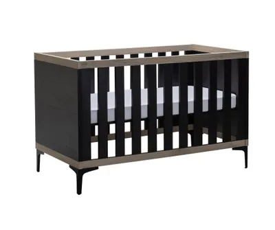 Interbaby Ledikant 70 x 140 Strips Zwart