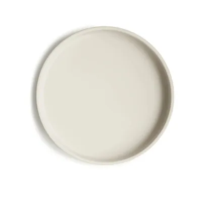 Mushie Bord Siliconen Ivory