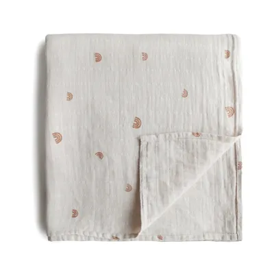 Mushie Swaddle Rainbow 120 x 120 cm