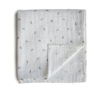 Mushie Swaddle Leaves 120 x 120 cm