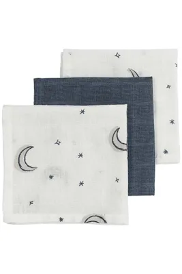 Meyco Monddoek tetra Moon Indigo 30 x 30 cm 3-Pack