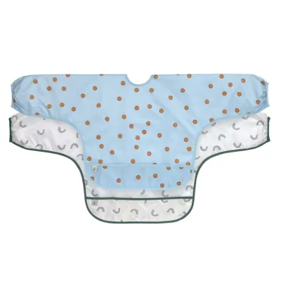 Lässig Slab Lange Mouw Happy Rascals Smile Sky Blue 2-Pack