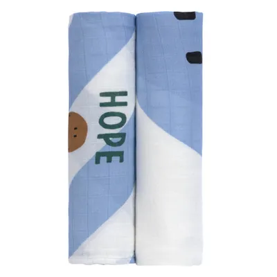 Lässig Swaddle Heavenly Soft Happy Rascals 120 x 120 cm 2-Pack