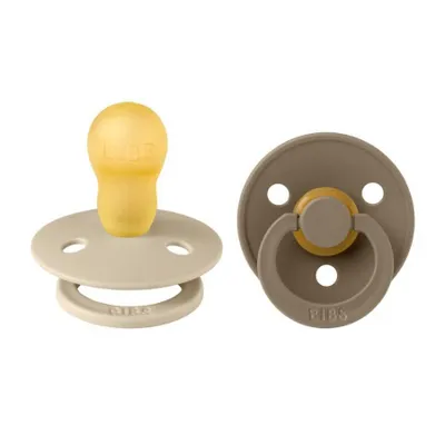 BiBs Fopspeen - Rond - 2 Stuks - 18+ Mnd - Vanilla/Dark Oak 